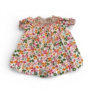 Strasburg Vintage Floral Smocked Bishop Dress- Size 3 Months